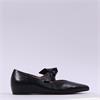 Wonders Triana Hidden Wedge Bow Pump - Black Leather